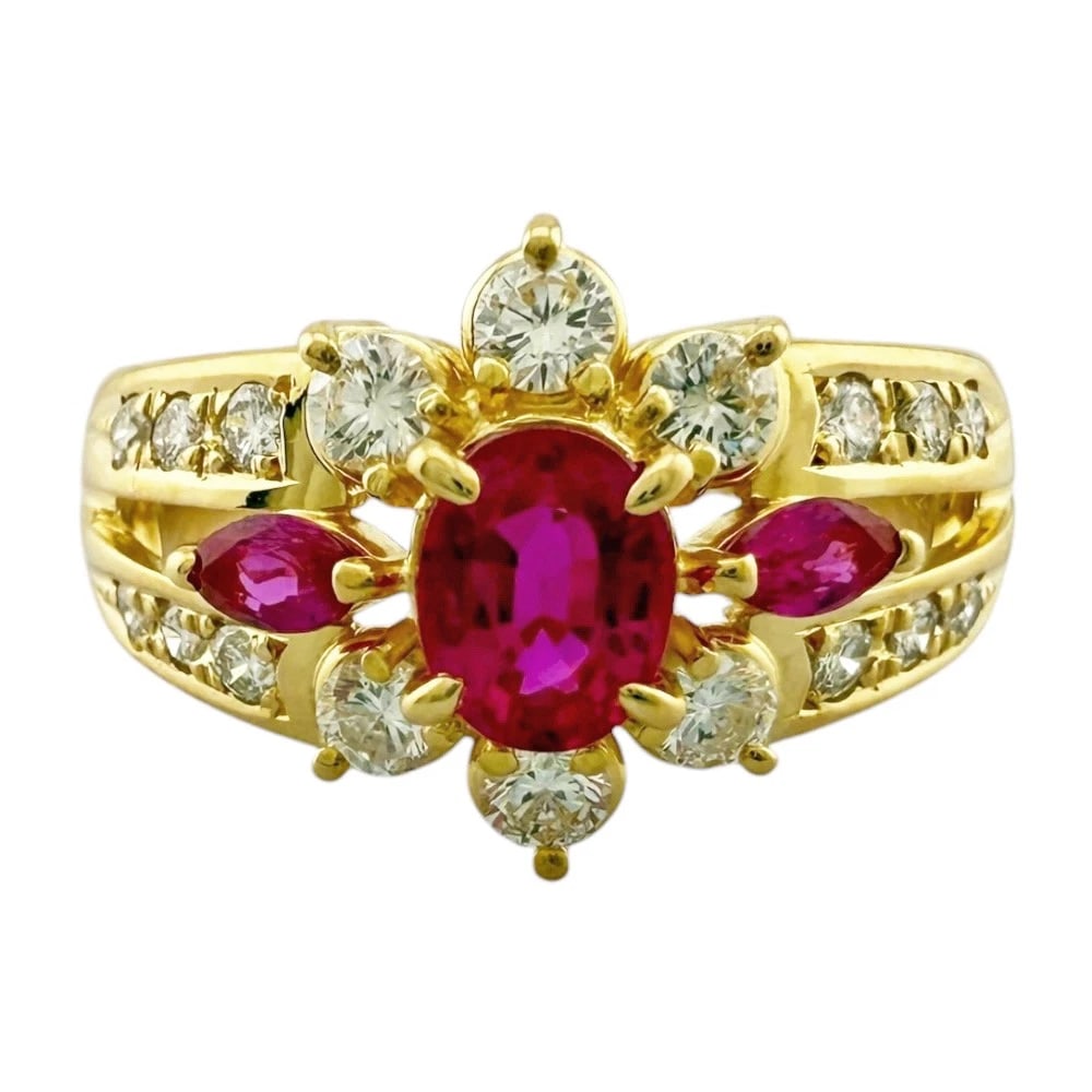 TASAKI RING K18 YELLOW GOLD RUBY - 2