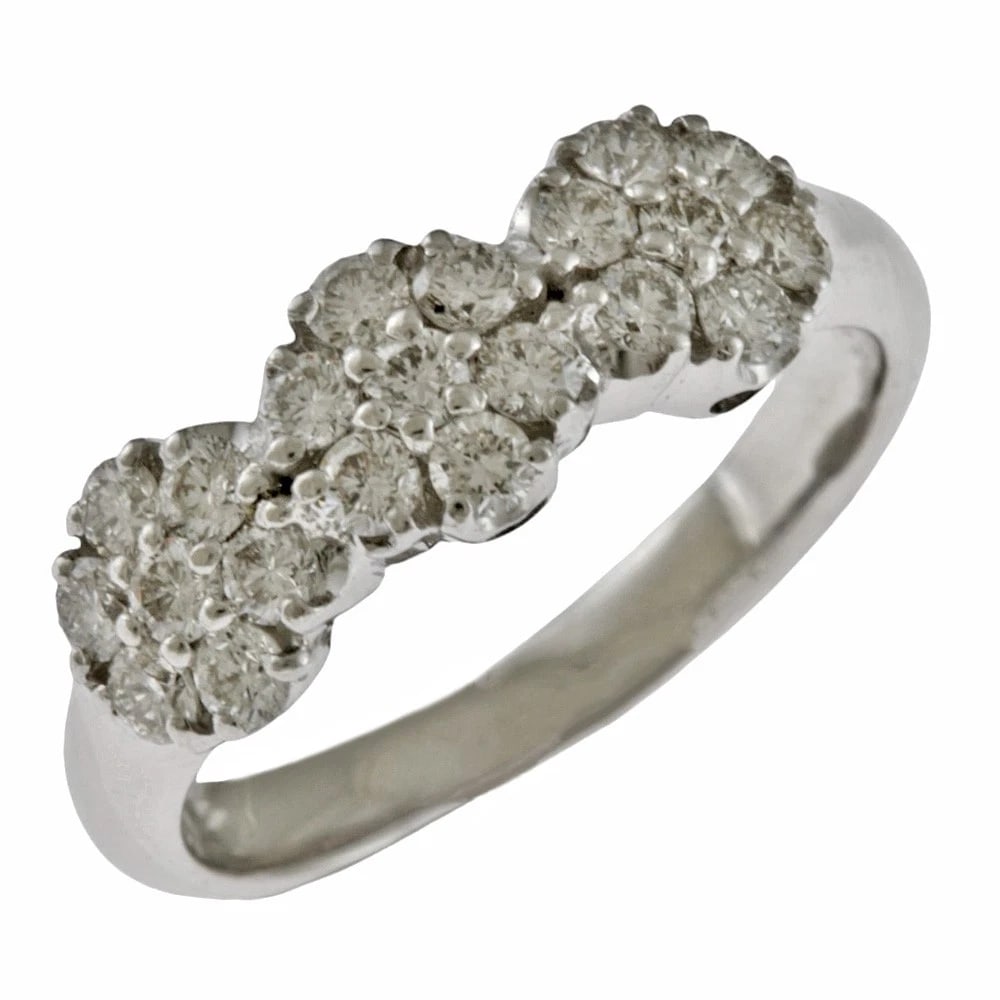 PONTE VECCHIO RING K18 WHITE GOLD DIAMOND: Ponte Vecchio Ring K18 white gold diamond Brand: Ponte Vecchio Type: Ring Material: K18 white gold, Main Stone/Creation Natural Color: Silver Size: US 5 3/4 Accessories: None Accessories Notice: When