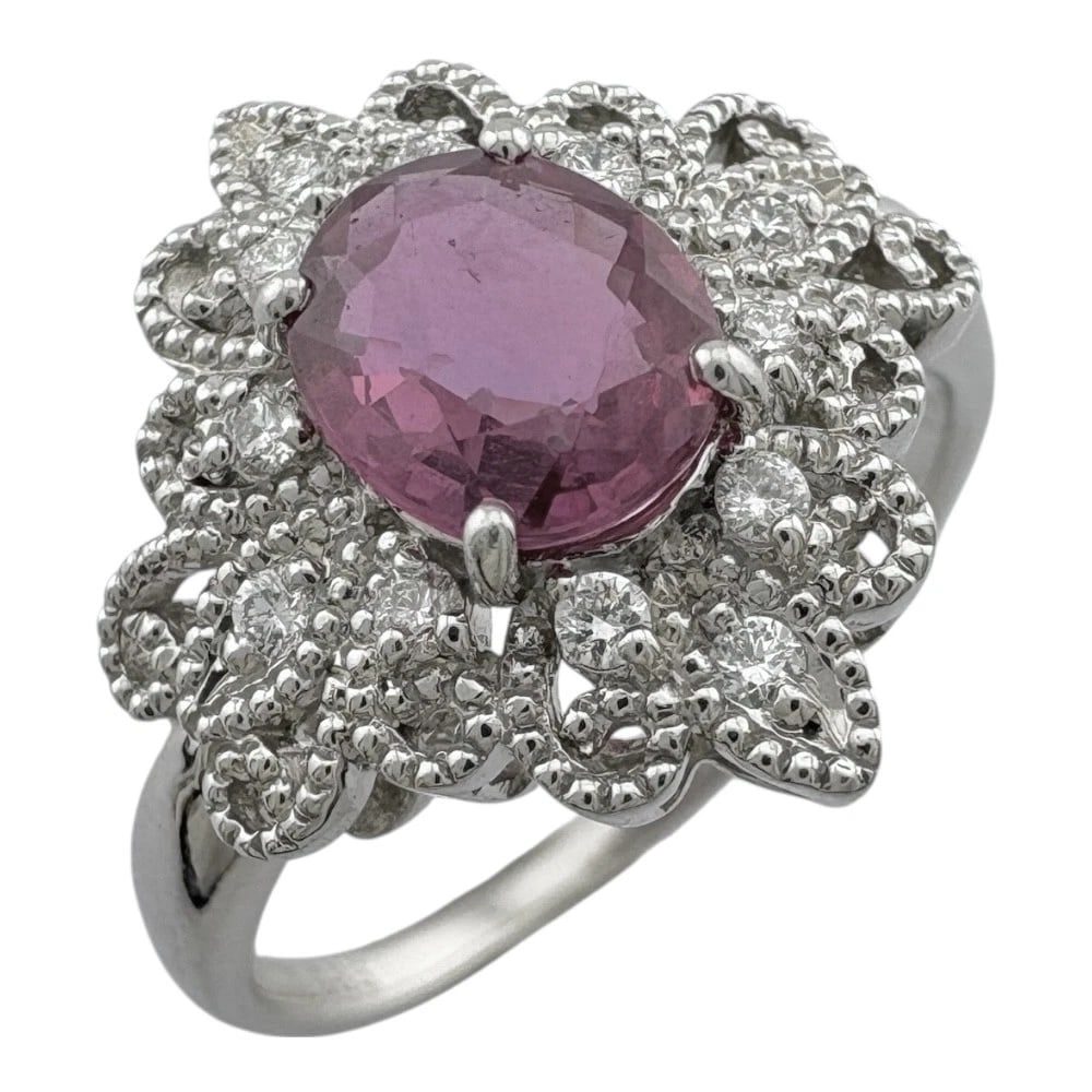 RING PT900PLATINUM RUBY: Ring Pt900Platinum Ruby Brand: Unbranded Type: Ring Material: Pt900Platinum, Main Stone/Creation Ruby Diamond Color: Silver Size: US 6 1/8 Accessories: None Accessories Notice: When purcha