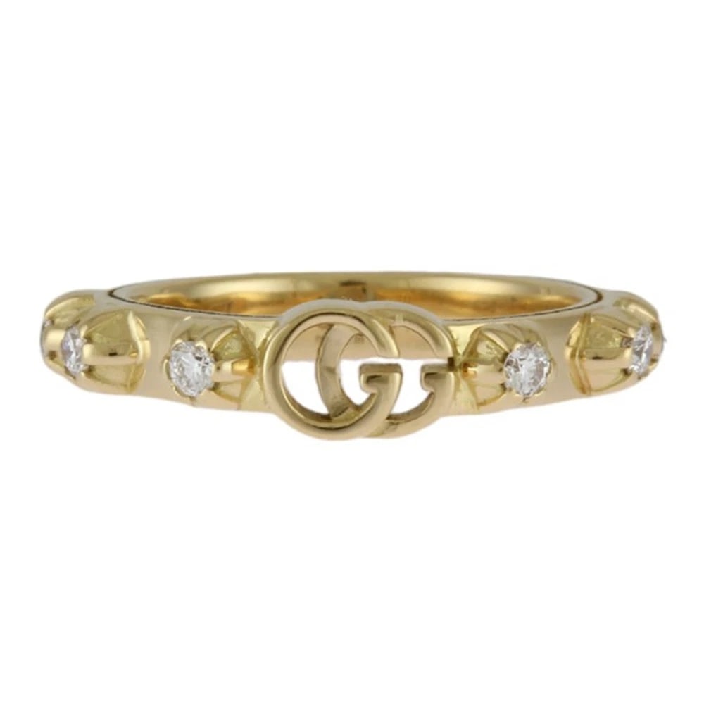 GUCCI RING K18 YELLOW GOLD DIAMOND: GUCCI Ring K18 yellow gold diamond Brand: GUCCI Type: Ring Material: K18 yellow gold, Main Stone/Creation Natural Color: gold Size: US 5 Accessories: None Accessories Notice: When purchasing