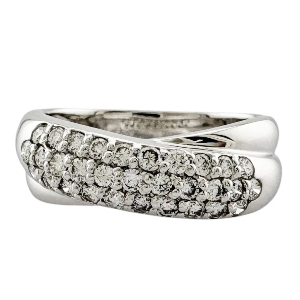 PONTE VECCHIO RING K18 WHITE GOLD DIAMOND: Ponte Vecchio Ring K18 white gold diamond Brand: Ponte Vecchio Type: Ring Material: 18k White Gold, Main Stone/Creation Natural Color: Silver / Size: US 5 3/4 Accessories: None Accessories