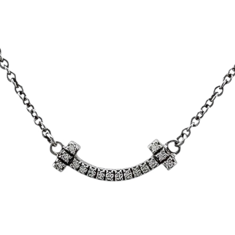 TIFFANY&CO. NECKLACE K18 WHITE GOLD DIAMOND: TIFFANY&Co. Necklace K18 white gold diamond Brand: Tiffany&co. Type: Necklace Material: K18 white gold, Main Stone/Creation Natural Color: Silver Size: (Inch) Total Length:18.1inch Top:W5.5inch x