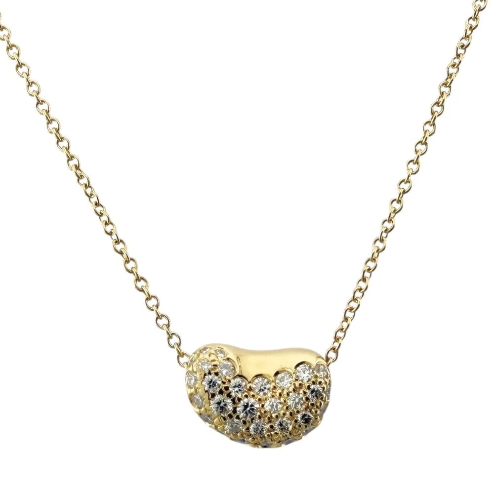 TIFFANY&CO. NECKLACE K18 YELLOW GOLD DIAMOND: TIFFANY&Co. Necklace K18 yellow gold diamond Brand: Tiffany&co. Type: Necklace Material: K18 yellow gold, Main Stone/Creation Natural Color: gold Size: (CM) Total Length:41cm Chain width:1.0mm