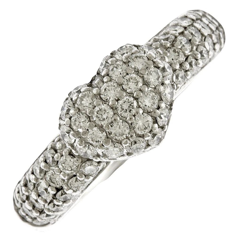 PONTE VECCHIO RING K18 WHITE GOLD: Ponte Vecchio Ring K18 white gold Brand: Ponte Vecchio Type: Ring Material: K18 white gold, Main Stone/Creation Natural Color: Silver Size: US 5 3/8 Accessories: None Accessories Notice: W