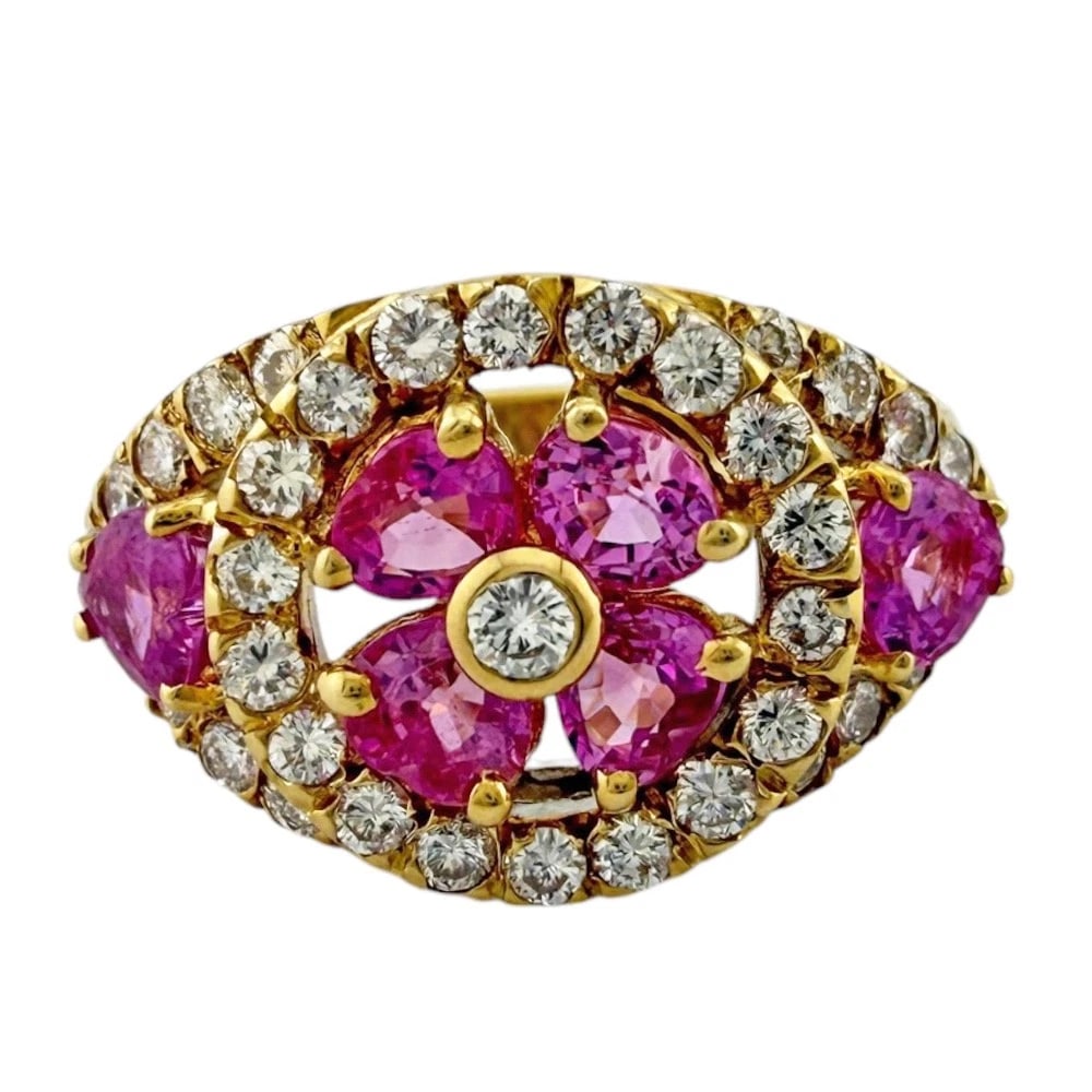 PONTE VECCHIO RING K18 YELLOW GOLD SAPPHIRE: Ponte Vecchio Ring K18 yellow gold sapphire Brand: Ponte Vecchio Type: Ring Material: K18 yellow gold, Main Stone/Creation Pink sapphire Color: gold Size: US 6 Accessories: None Accessorie