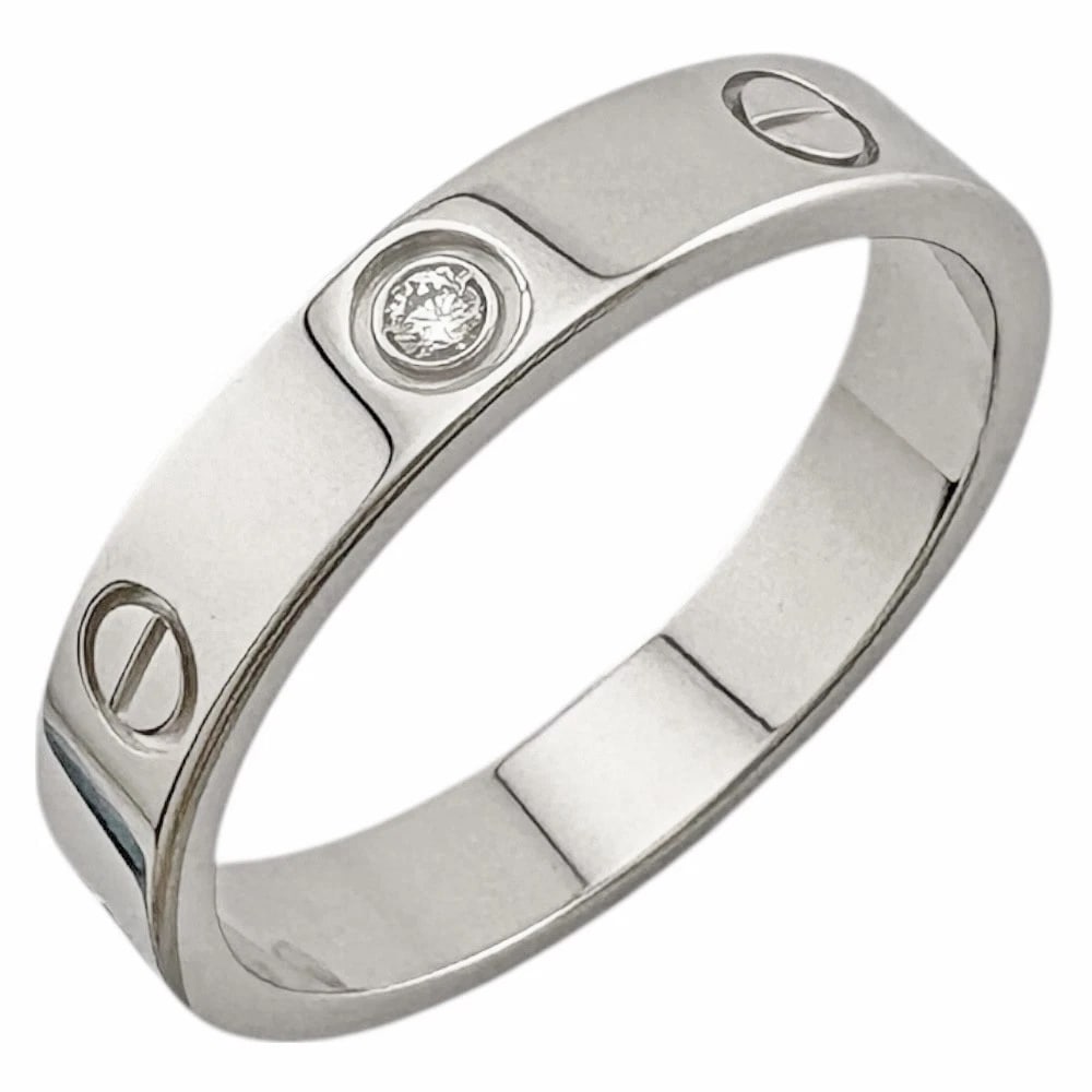 CARTIER RING K18 WHITE GOLD DIAMOND: CARTIER Ring K18 white gold diamond Brand: CARTIER Type: Ring Material: K18 white gold, Main Stone/Creation Natural Color: Silver Size: US 8 1/2 Accessories: None Accessories Notice: When