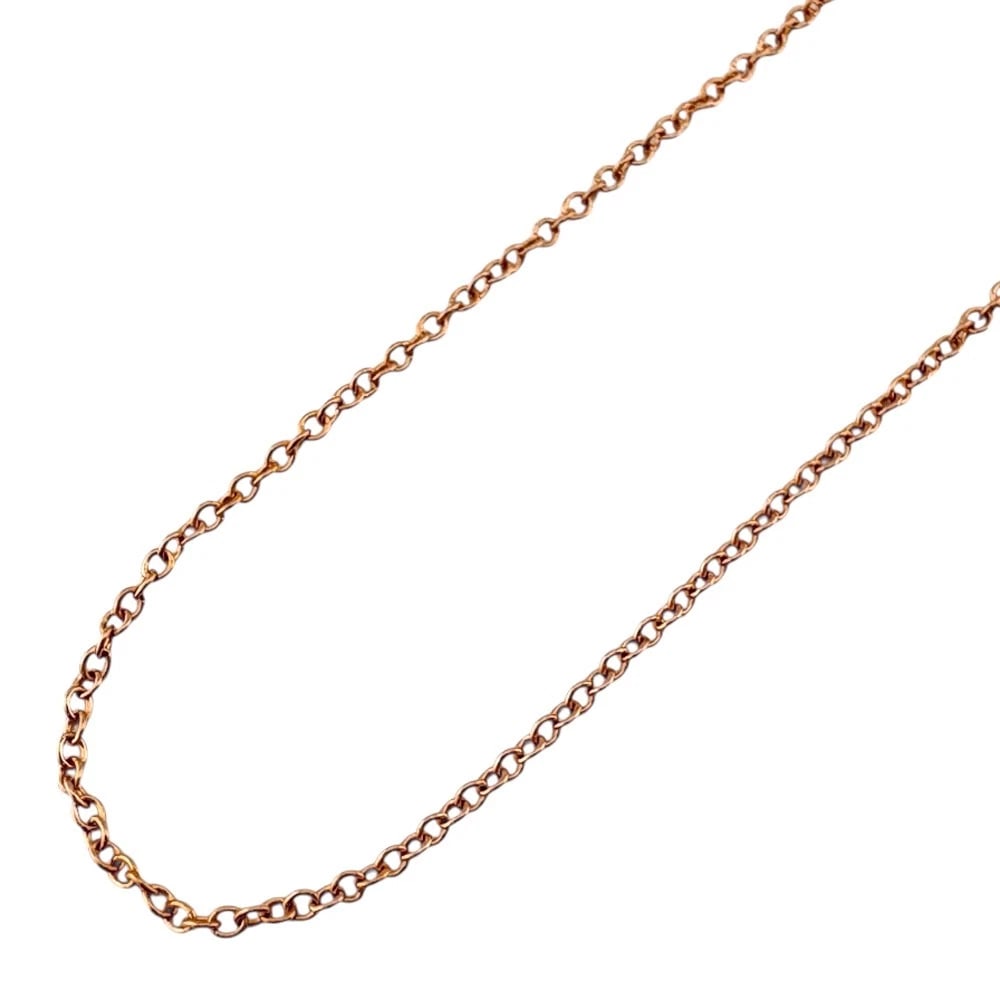 TIFFANY&CO. NECKLACE K18 PINK GOLD: TIFFANY&Co. Necklace K18 Pink Gold Brand: Tiffany&co. Type: Necklace Material: K18 Pink Gold, Color: Pink gold Size: (CM) Total Length:43cm Chain width:1.0mm (Inch) Total Length:16.9inch Chain