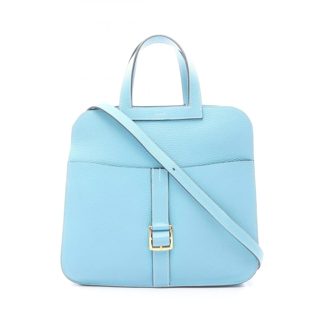 HERMES HALZAN 31 SHOULDER CROSSBODY HANDBAG: HERMES Halzan 31 shoulder crossbody Handbag Brand: HERMES Type: Handbag Material: Taurillon Clemence × leather × Taurillon Clemence Color: Blue atoll / Blue??ish colors Size: H:28cm x W:31cm x D:9cm