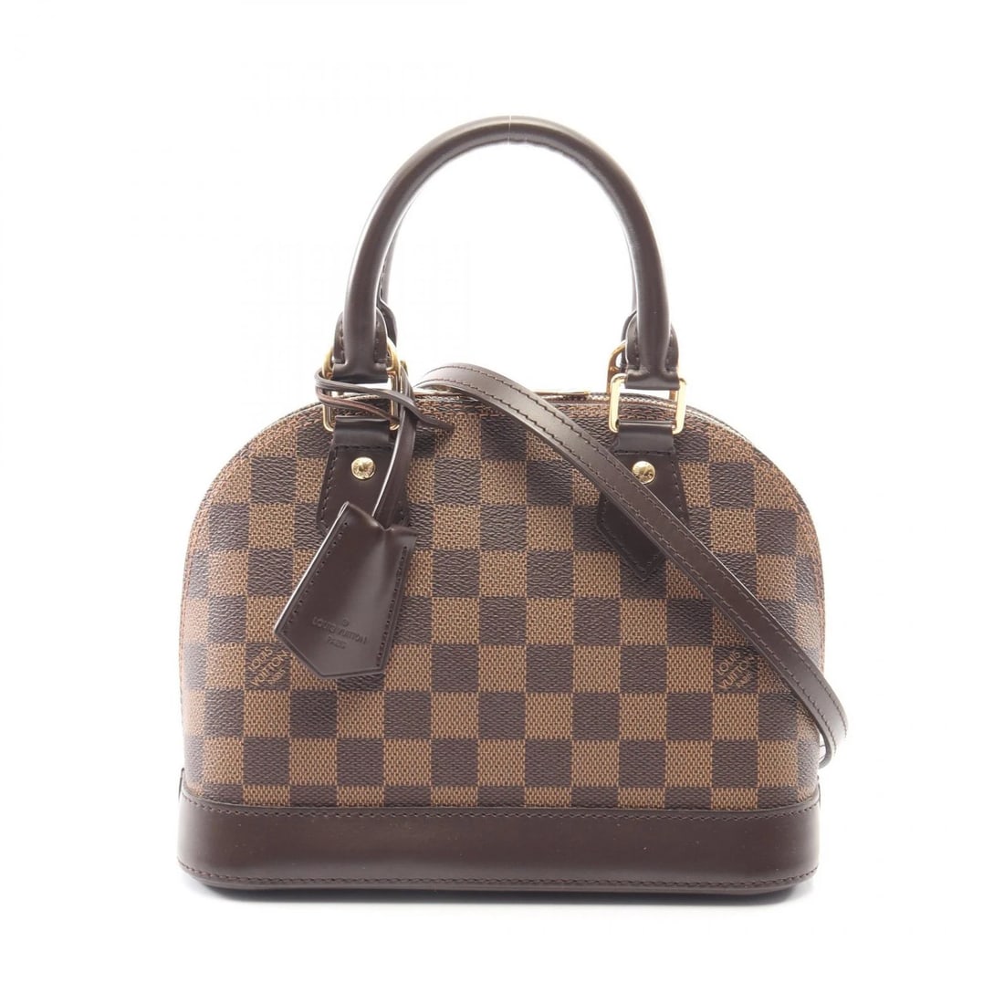 LOUIS VUITTON ALMA BB SHOULDER CROSSBODY HANDBAG: LOUIS VUITTON Alma BB shoulder crossbody Handbag Brand: LOUIS VUITTON Type: Handbag Material: Damier × leather Color: Ebene / Brown??ish colors Size: H:17.5cm x W:23cm x D:11.5cm (H:6.9" x W:9.1" x D