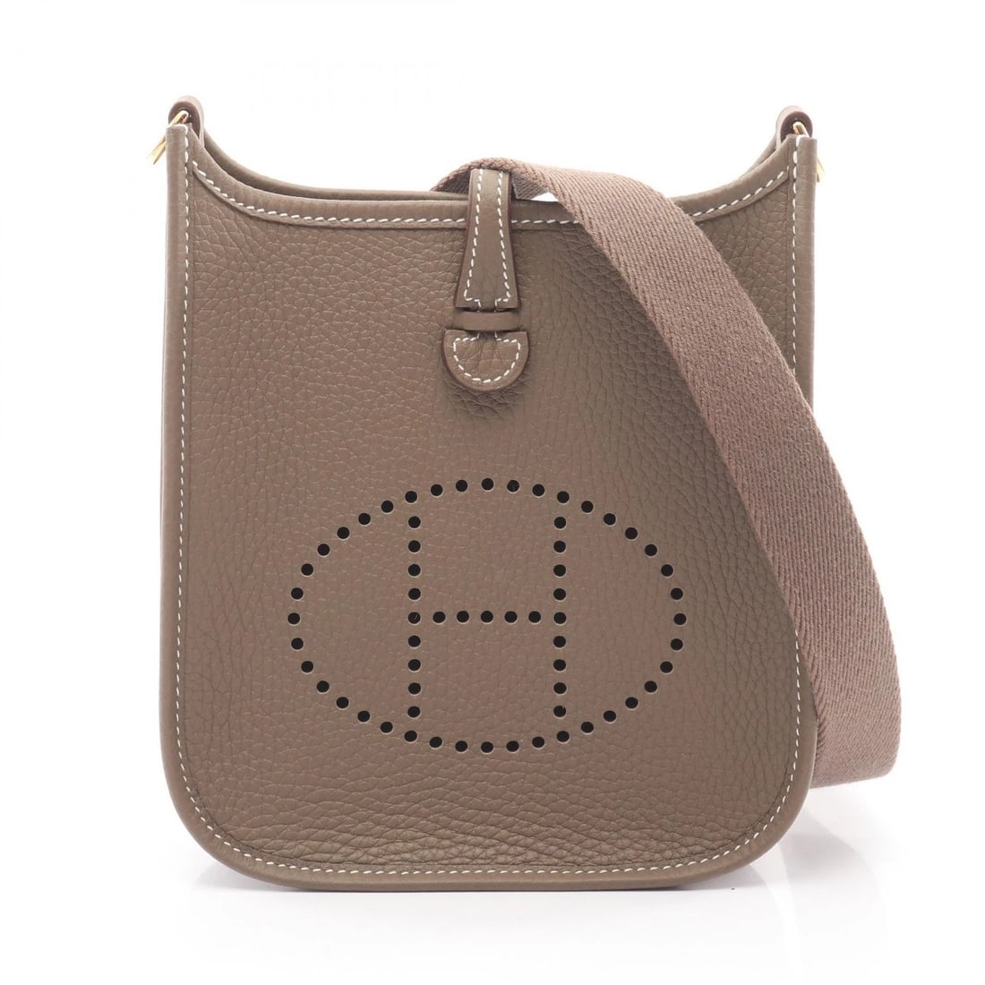 HERMES EVELYNE TPM AMAZON SHOULDER CROSSBODY BAG: HERMES Evelyne TPM Amazon Shoulder Crossbody Bag Brand: HERMES Type: Shoulder Bag Material: Taurillon Clemence × leather × Taurillon Clemence Color: Gray??ish colors Size: H:18cm x W:16.5cm x D:5.5c