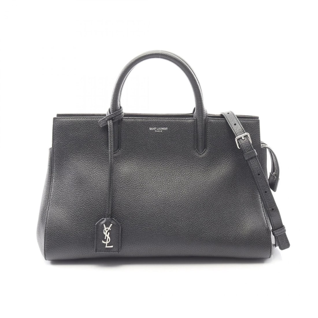 SAINT LAURENT PARIS CABAS RIVE GAUCHE SHOULDER HANDBAG: SAINT LAURENT PARIS Cabas Rive Gauche Shoulder Handbag Brand: SAINT LAURENT PARIS Type: Handbag Material: leather Color: Black??ish colors Size: H:20cm x W:31cm x D:15cm (H:7.9" x W:12.2" x D:5.9") Ha
