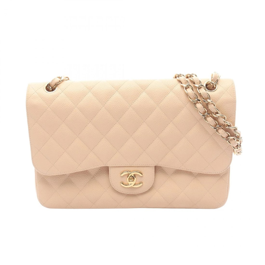 CHANEL JUMBO MATELASSE 30 CLASSIC LARGE W FLAP CHAIN SHOULDER BAG: CHANEL Jumbo Matelasse 30 Classic Large W Flap chain Shoulder Bag Brand: CHANEL Type: Shoulder Bag Material: Grained Calfskin leather Color: Beige??ish colors Size: H:20cm x W:30cm x D:9cm (H:7.9" x W