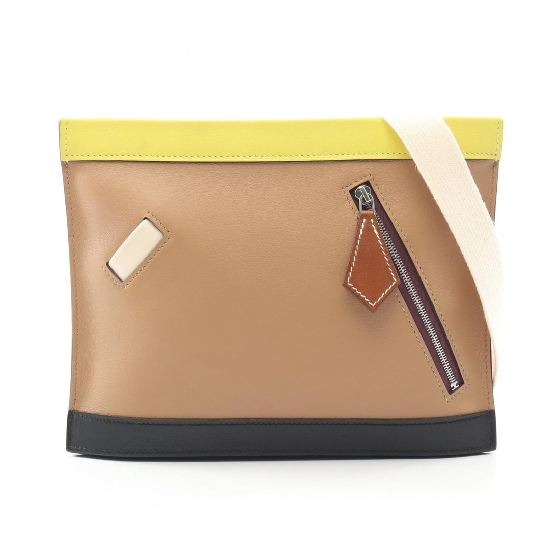HERMES COLORMATIC HORIZONTAL SHOULDER CROSSBODY BAG: HERMES Colormatic Horizontal Shoulder crossbody Bag Brand: HERMES Type: Shoulder Bag Material: Vaux Swift leather × leather × Calfskin (cowhide) × Swift leather / Barenia leather Color: Chai / Beig