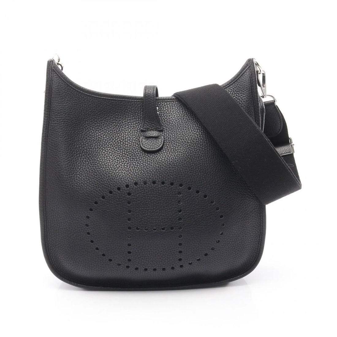 HERMES EVELYNE 3 PM SHOULDER CROSSBODY BAG: HERMES Evelyne 3 PM Shoulder Crossbody Bag Brand: HERMES Type: Shoulder Bag Material: Taurillon Clemence × leather × Taurillon Clemence Color: Black??ish colors Size: H:26.5cm x W:28cm x D:7cm (H:10