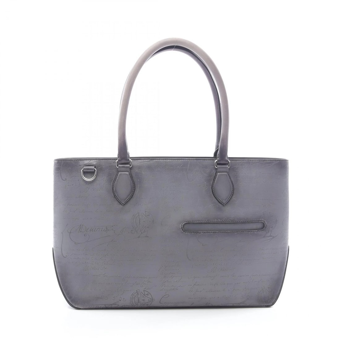 BERLUTI TOUJOURS MINI CALLIGRAPHY SHOULDER HAND TOTE BAG: Berluti Toujours Mini Calligraphy Shoulder Hand Tote Bag Brand: Berluti Type: Tote Bag Material: leather Color: Gray??ish colors Size: H:27cm x W:37cm x D:12cm (H:10.6" x W:14.6" x D:4.7") Handle?55cm