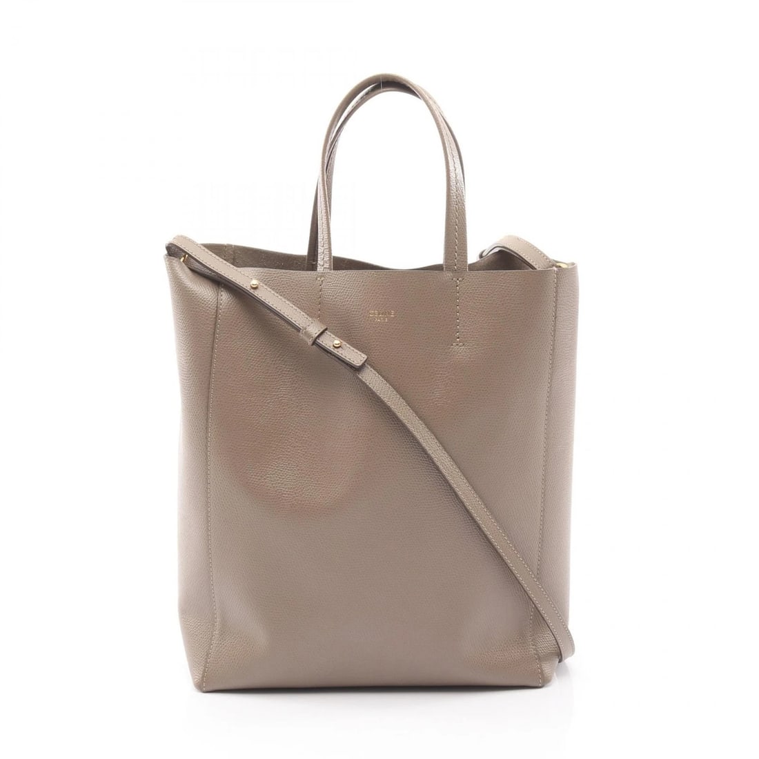 CELINE VERTICAL SMALL CABAS SHOULDER TOTE BAG: CELINE Vertical Small Cabas Shoulder Tote Bag Brand: CELINE Type: Tote Bag Material: leather Color: Beige??ish colors Size: H:28cm x W:23cm x D:10cm (H:11.0" x W:9.1" x D:3.9") Handle?28cm(11.0")