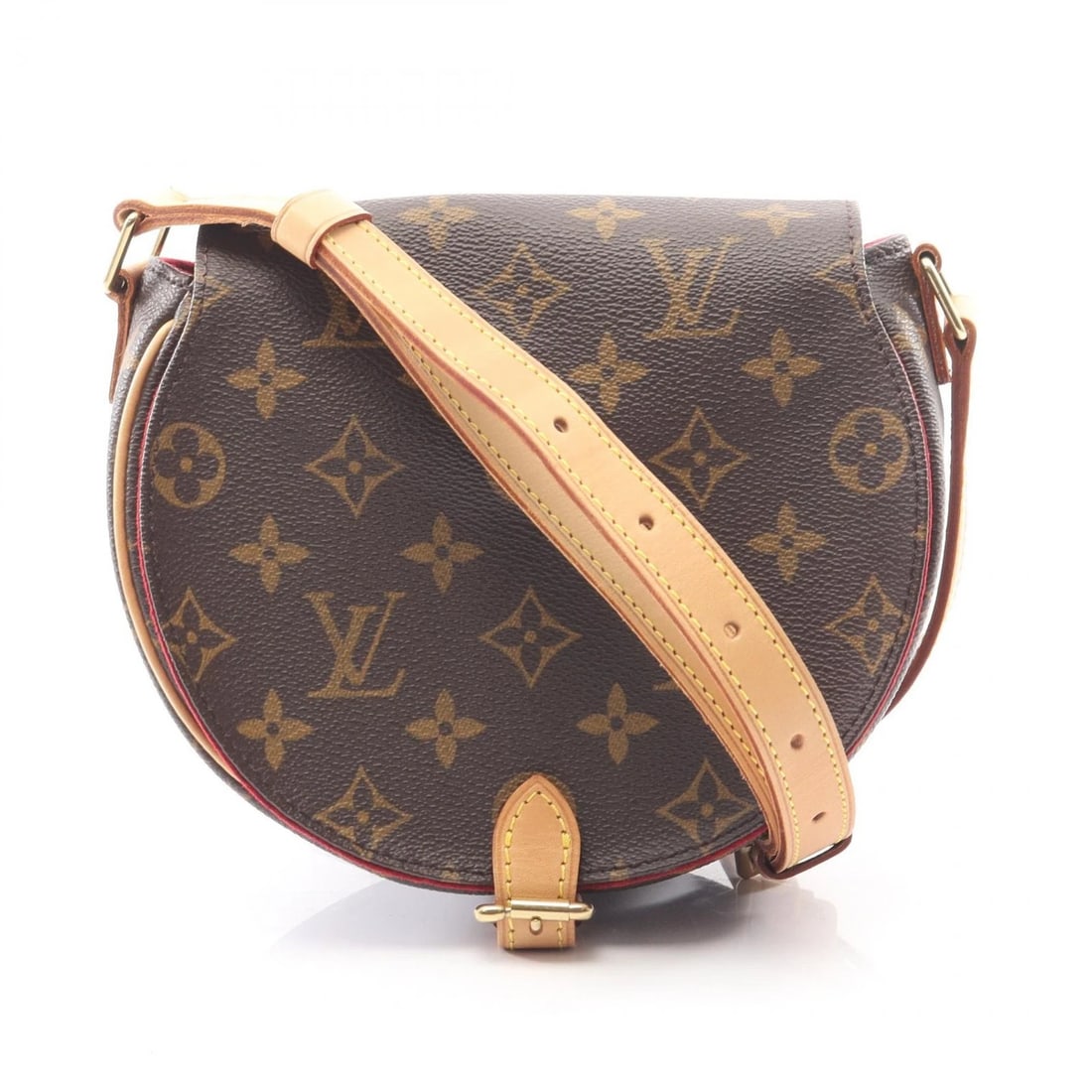 LOUIS VUITTON TAMBOURING SHOULDER BAG: LOUIS VUITTON Tambouring Shoulder Bag Brand: LOUIS VUITTON Type: Shoulder Bag Material: Monogram × PVC coated canvas × leather Color: Brown??ish colors Size: H:16cm x W:18cm x D:7.5cm (H:6.3" x W:7.