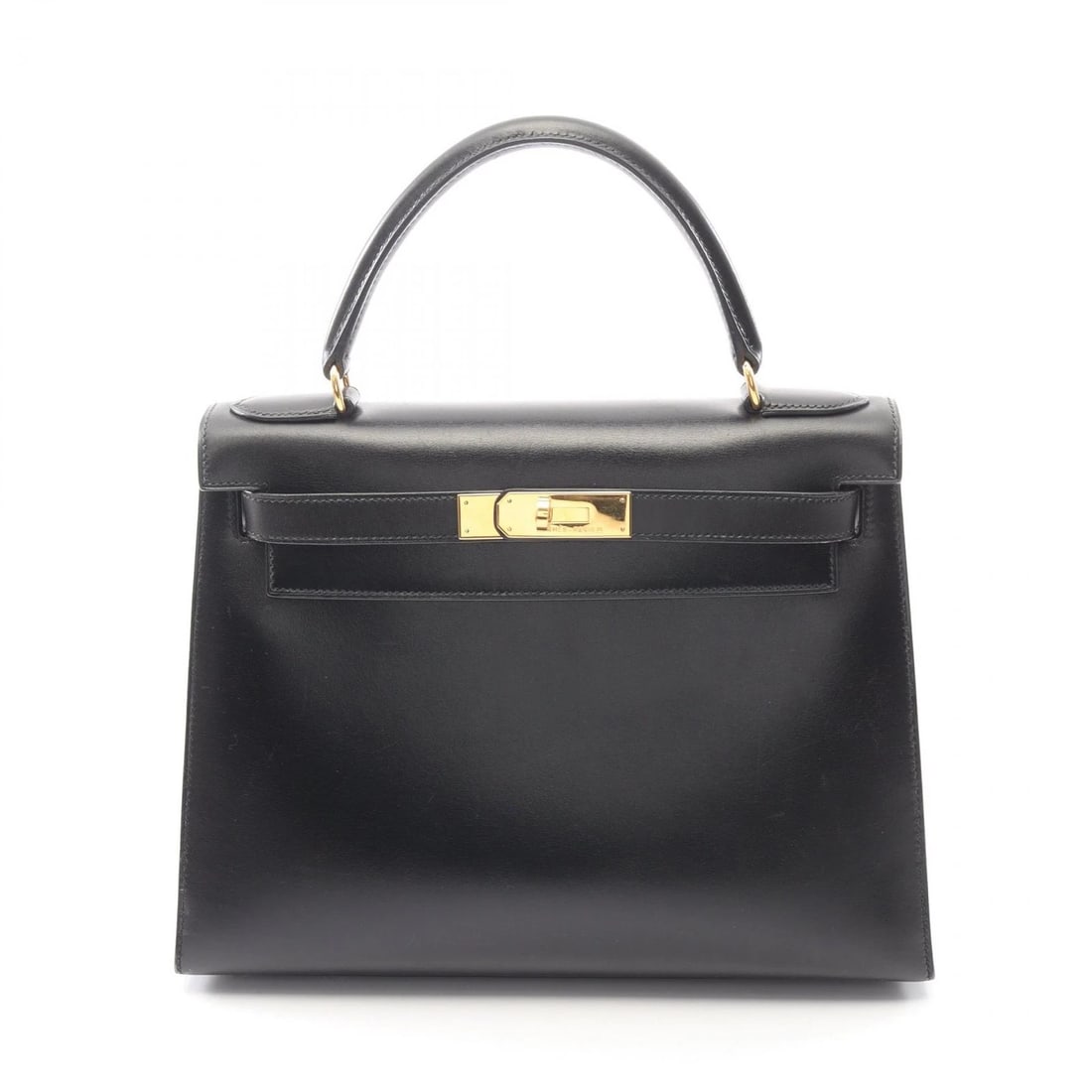 HERMES KELLY 28 SHOULDER HANDBAG: HERMES Kelly 28 Shoulder Handbag Brand: HERMES Type: Handbag Material: Box calf leather × Calfskin (cowhide) Color: Black??ish colors Size: H:21cm x W:28cm x D:11cm (H:8.3" x W:11.0" x D:4.3") Handle