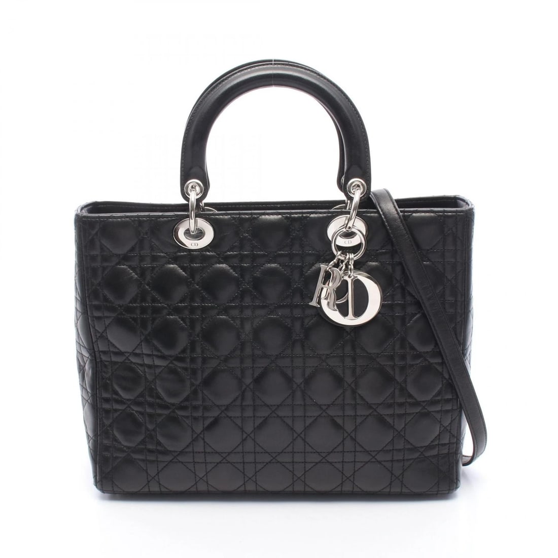 CHRISTIAN DIOR LADY DIOR LARGE CANNAGE SHOULDER HANDBAG (1 of 8)