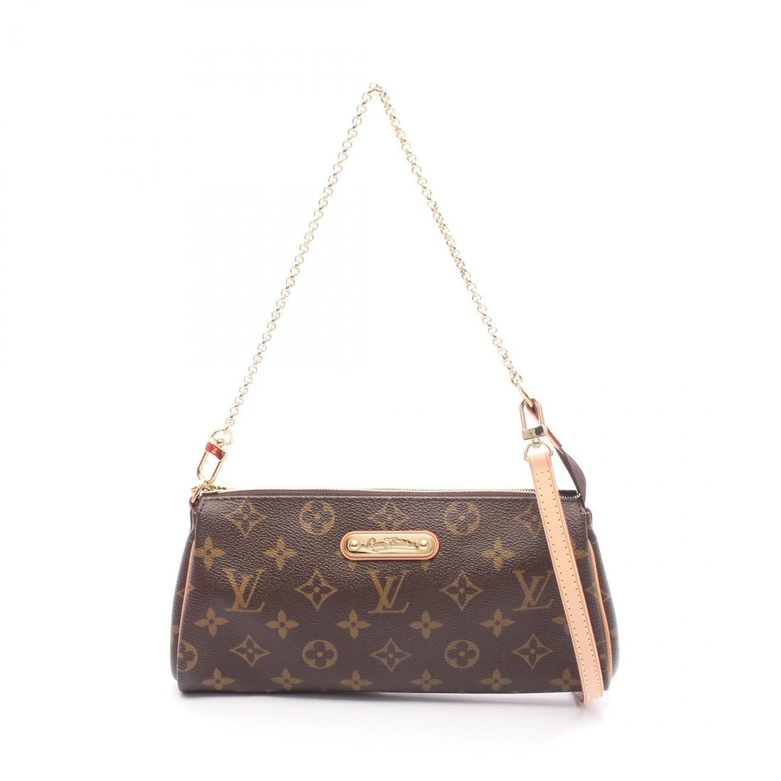 LOUIS VUITTON EVA CHAIN SHOULDER HAND BAG: LOUIS VUITTON Eva chain Shoulder hand Bag Brand: LOUIS VUITTON Type: Shoulder Bag Material: Monogram × PVC coated canvas × leather Color: Brown??ish colors Size: H:12cm x W:25cm x D:4cm (H:4.7" x W: