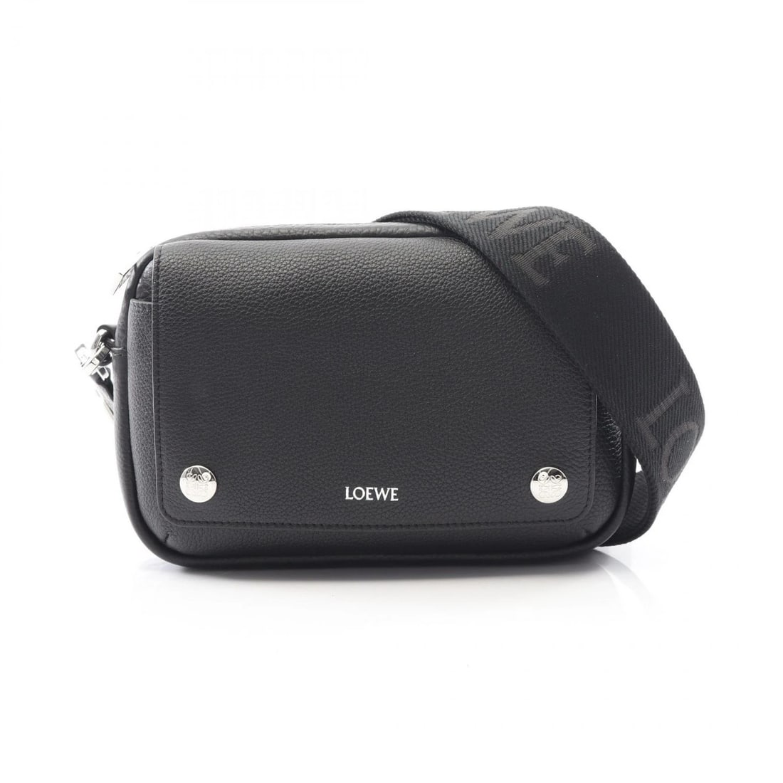 LOEWE PEBBLE SMALL MESSENGER SHOULDER BAG: LOEWE Pebble Small Messenger Shoulder Bag Brand: LOEWE Type: Shoulder Bag Material: leather Color: Black??ish colors Size: H:13cm x W:18cm x D:3.5cm (H:5.1" x W:7.1" x D:1.4") Accessories: None