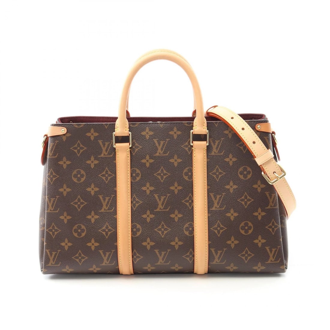 LOUIS VUITTON SOUFFLOT MM SHOULDER HANDBAG: LOUIS VUITTON Soufflot MM Shoulder Handbag Brand: LOUIS VUITTON Type: Handbag Material: Monogram × PVC coated canvas × leather Color: Brown??ish colors Size: H:24cm x W:35.5cm x D:16cm (H:9.4" x W:1