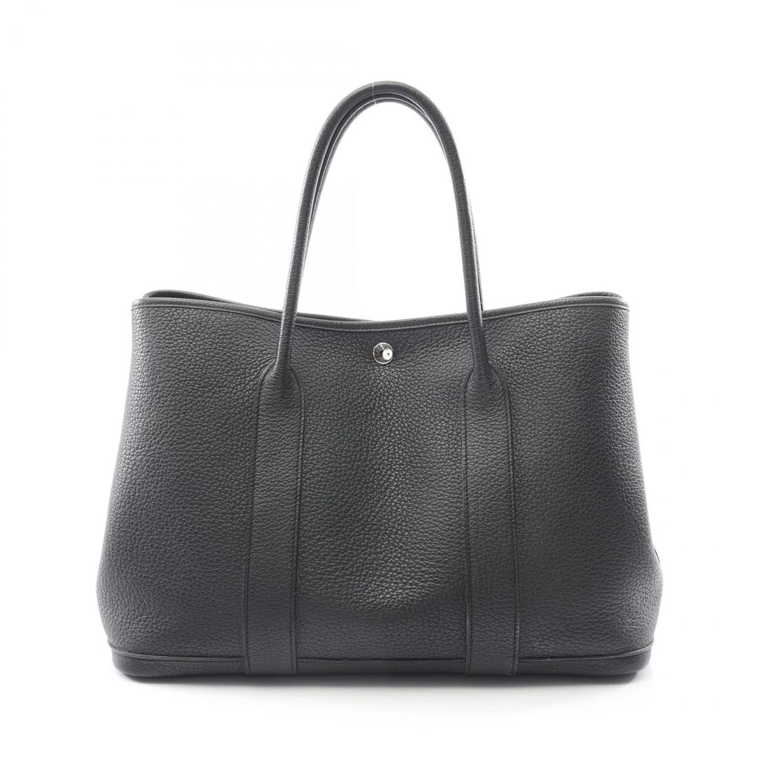 HERMES GARDEN PARTY PM TOTE HAND BAG: HERMES Garden party PM Tote hand Bag Brand: HERMES Type: Tote Bag Material: Negonda leather × leather × Negonda leather Color: Noir Black / Black??ish colors Size: (H:9.8" x W:14.2" x D:6.7") Acce