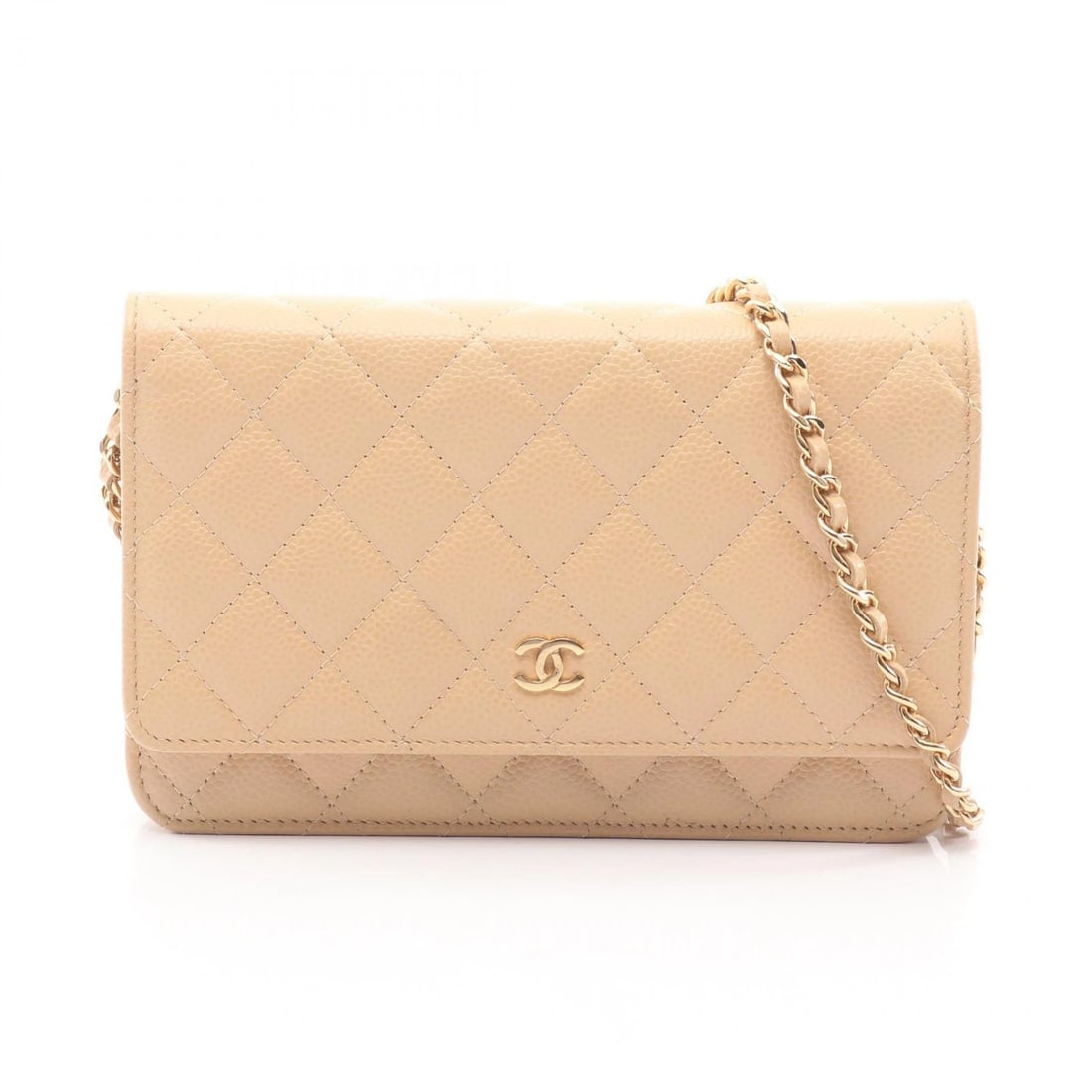 CHANEL MATELASSE CHAIN SHOULDER CROSSBODY BAG: CHANEL Matelasse Chain Shoulder Crossbody Bag Brand: CHANEL Type: Shoulder Bag Material: Grained Calfskin leather Color: Beige??ish colors Size: (H:4.7" x W:7.5" x D:1.4") Accessories: None