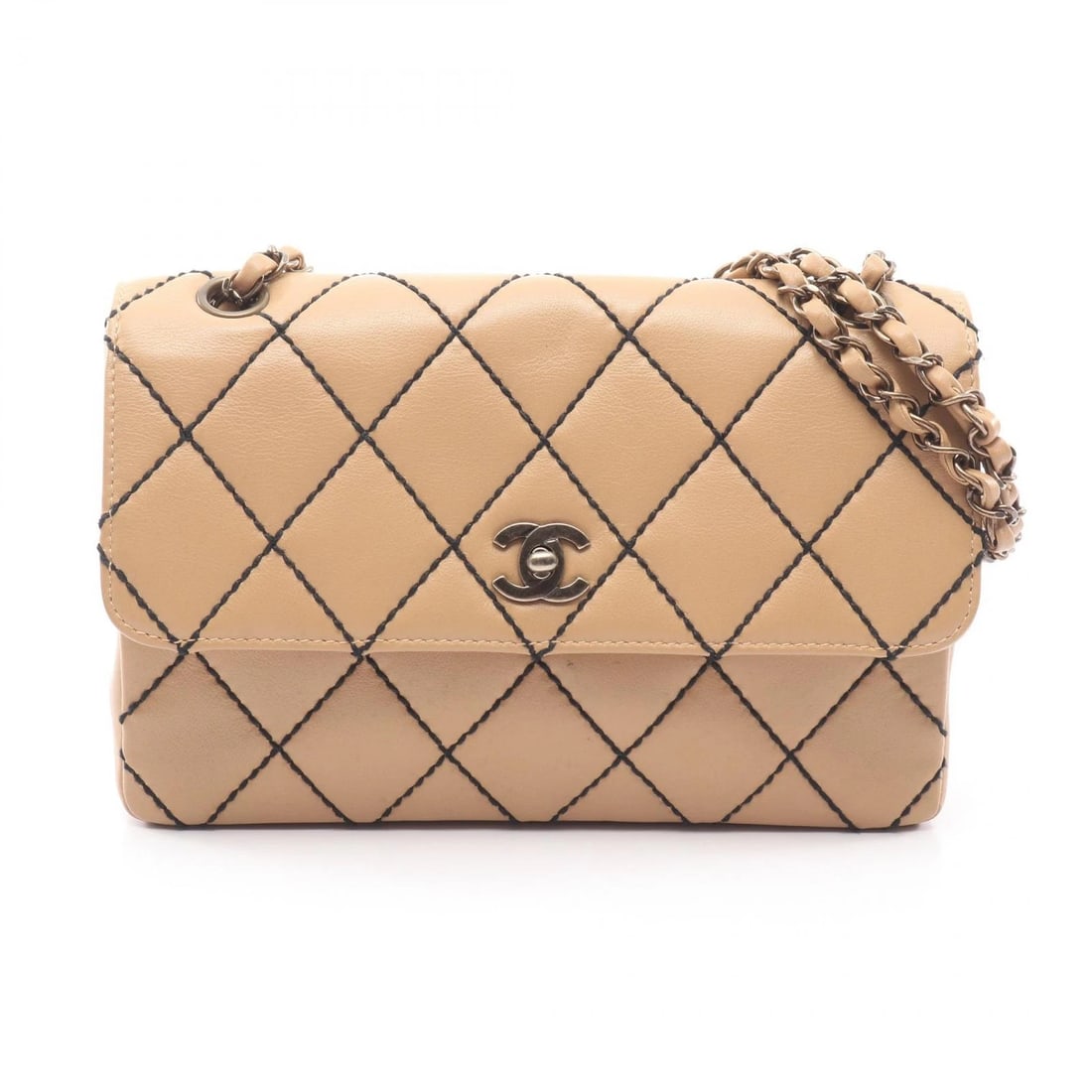CHANEL WILD STITCH CHAIN SHOULDER BAG: CHANEL Wild Stitch chain Shoulder Bag Brand: CHANEL Type: Shoulder Bag Material: leather Color: Beige??ish colors Size: (H:6.9" x W:9.8" x D:2.4") Accessories: None Accessories Notice: Whe