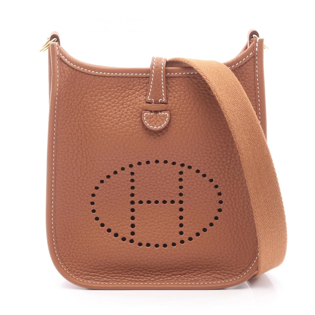 HERMES EVELYNE TPM AMAZON SHOULDER CROSSBODY BAG: HERMES Evelyne TPM Amazon Shoulder Crossbody Bag Brand: HERMES Type: Shoulder Bag Material: Taurillon Clemence × leather × Taurillon Clemence Color: Gold / Gold??ish colors Size: (H:7.1" x W:6.5" x 