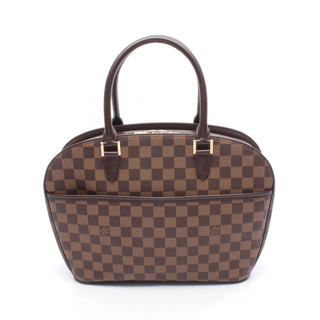 LOUIS VUITTON SARIA HORIZONTAL HANDBAG: LOUIS VUITTON Saria Horizontal Handbag Brand: LOUIS VUITTON Type: Handbag Material: Damier × PVC coated canvas × leather Color: Ebene / Brown??ish colors Size: (H:9.3" x W:11.8" x D:3.5") Accessor