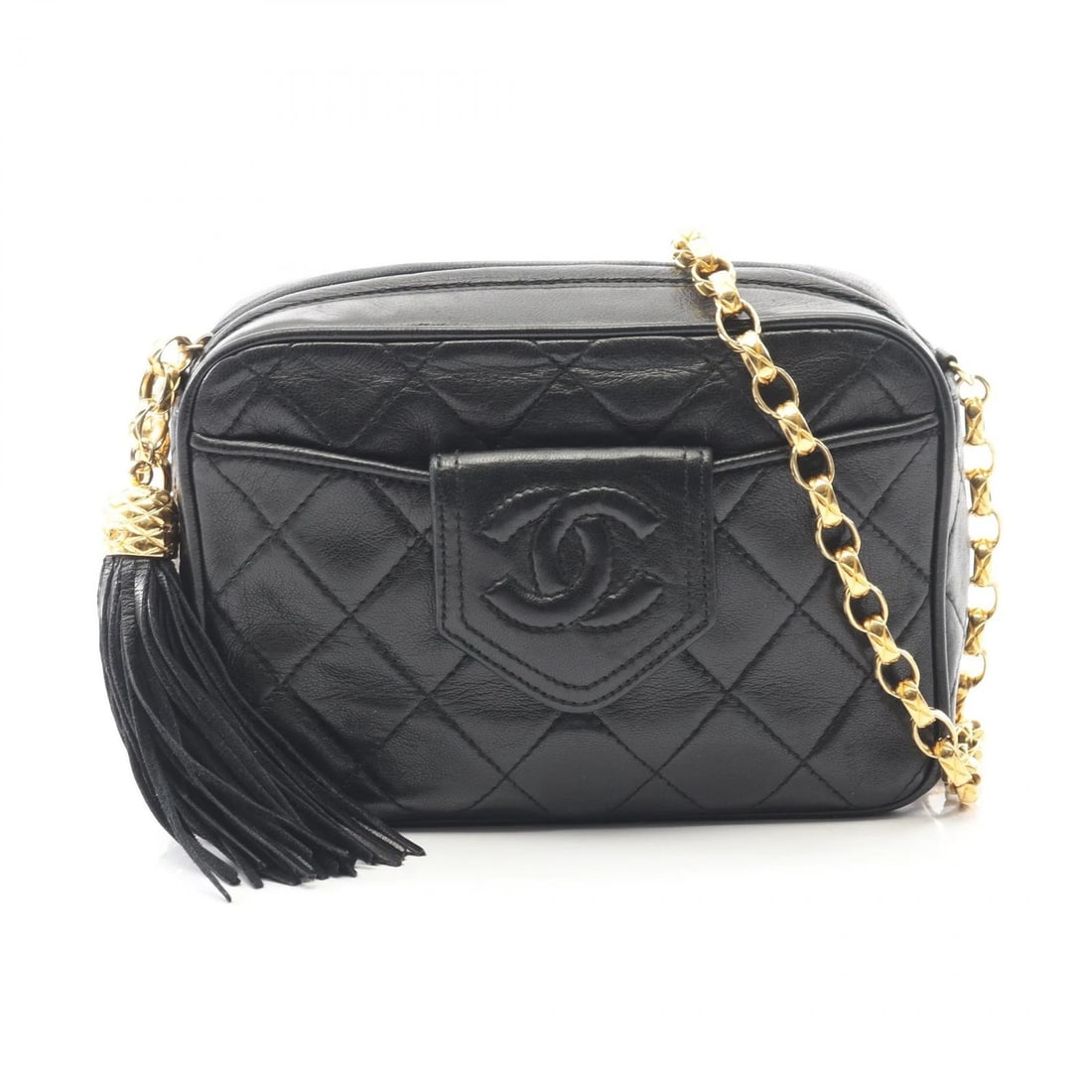 CHANEL MATELASSE CHIAN CROSSBODY SHOULDER BAG: CHANEL Matelasse chian crossbody Shoulder Bag Brand: CHANEL Type: Shoulder Bag Material: Lambskin (sheep leather) Color: Black??ish colors Size: (H:4.7" x W:7.1" x D:2.8") Accessories: None