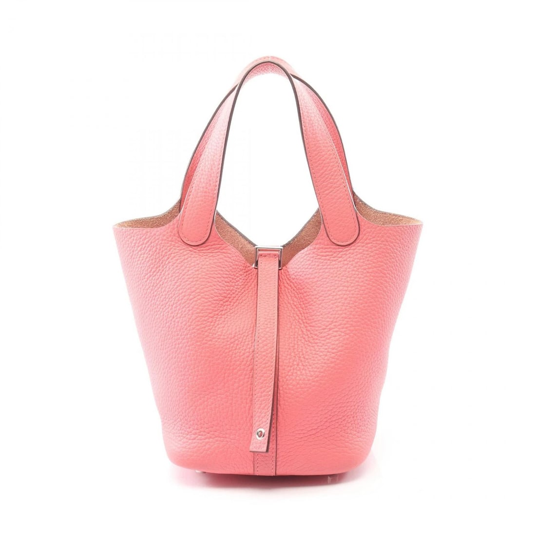 HERMES PICOTIN LOCK PM TOTE HANDBAG CLEMENCE: HERMES Picotin Lock PM Tote Handbag Clemence Brand: HERMES Type: Handbag Material: Taurillon Clemence × leather × Taurillon Clemence Color: Rose dete / Pink??ish colors Size: (H:7.3" x W:7.5" x D:5.
