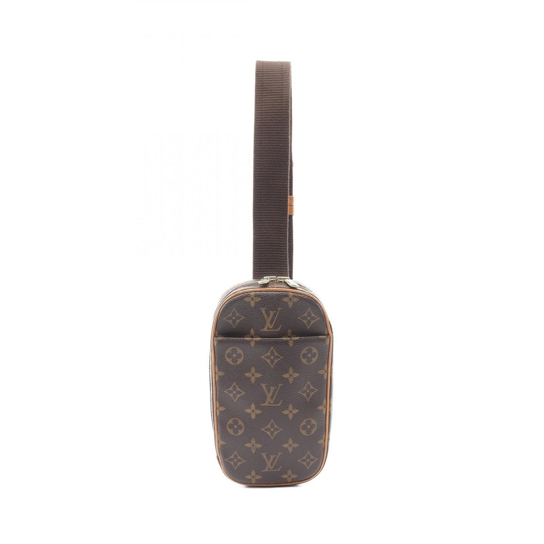 LOUIS VUITTON POCHETTE GANGE WAIST BAG: LOUIS VUITTON Pochette Gange Waist bag Brand: LOUIS VUITTON Type: Waist bag Body bag Material: Monogram × PVC coated canvas × leather Color: Brown??ish colors Size: (H:8.7" x W:4.7" x D:2.0") Acce
