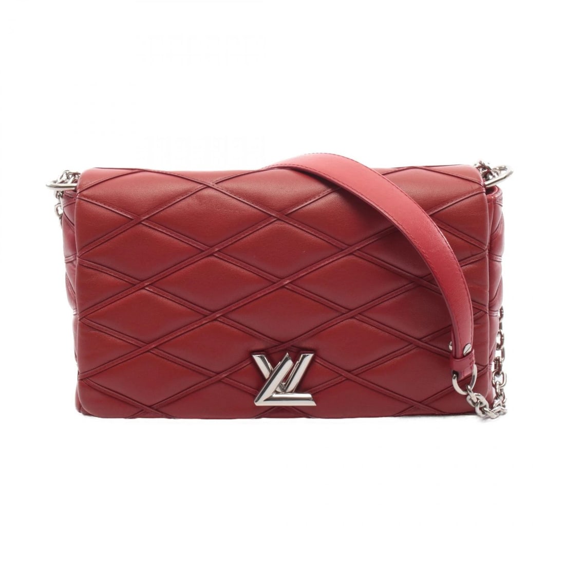 LOUIS VUITTON GO-14 MINI MALTAGE SHOULDER BAG: LOUIS VUITTON GO-14 MINI Maltage Shoulder Bag Brand: LOUIS VUITTON Type: Shoulder Bag Material: leather Color: Red / Red??ish colors Size: (H:4.7" x W:7.7" x D:3.0") Accessories: None Acce
