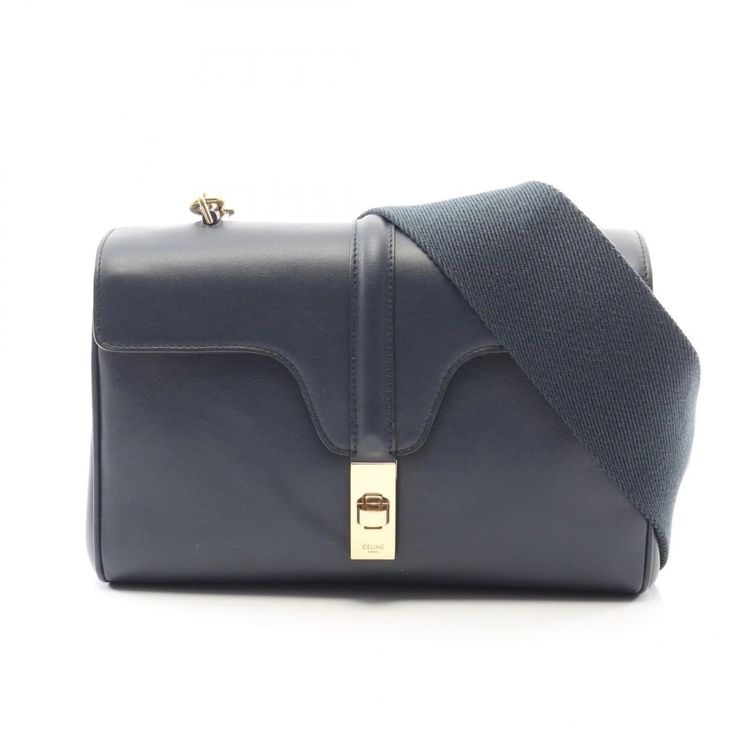 CELINE TEEN SOFT 16 SHOULDER CROSSBODY BAG: CELINE teen soft 16 Shoulder crossbody Bag Brand: CELINE Type: Shoulder Bag Material: leather Color: Navy??ish colors Size: (H:6.7" x W:9.4" x D:2.8") Accessories: None Accessories Notice: