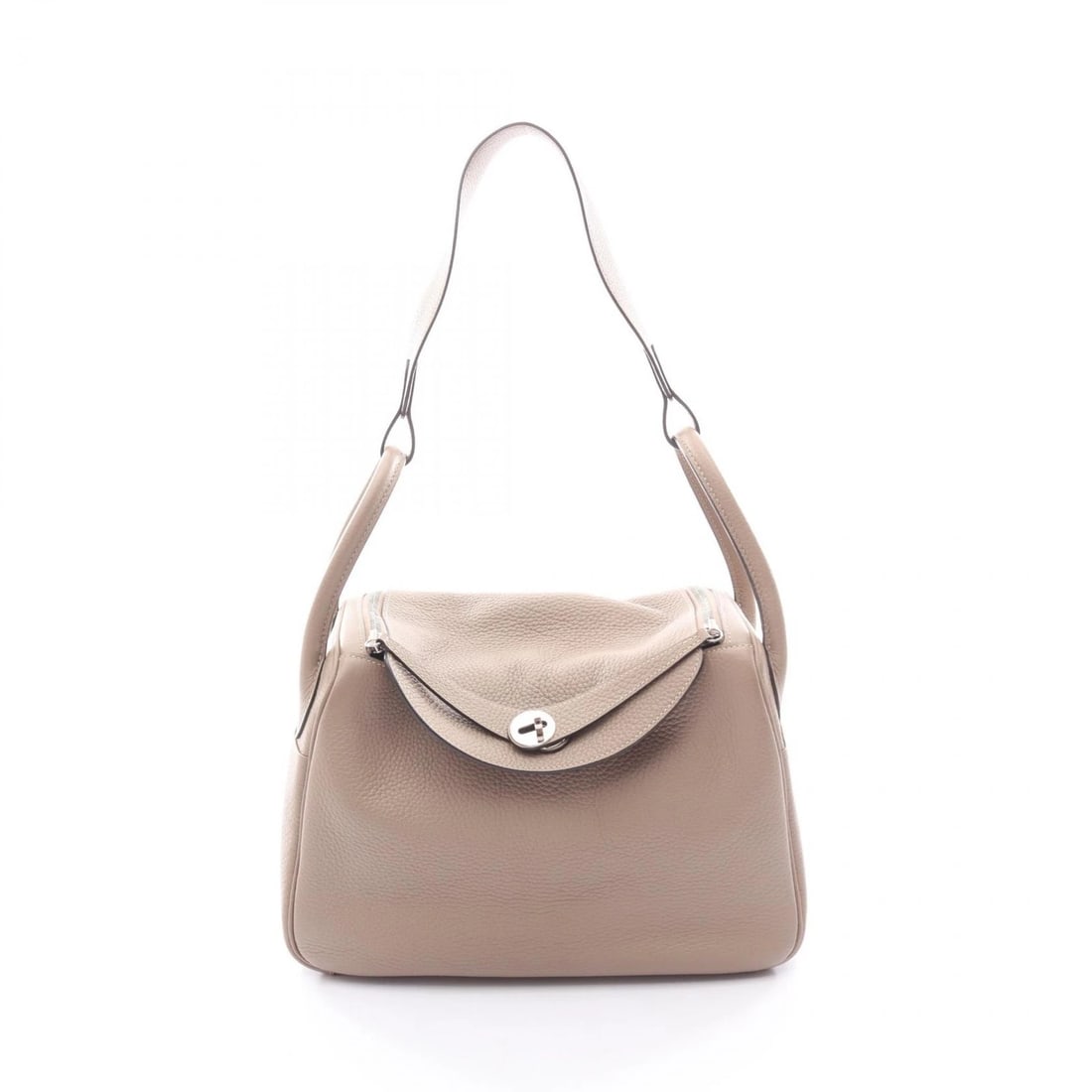 HERMES LINDY 30 SHOULDER HAND BAG T TAURILLON CLEMENCE: HERMES Lindy 30 Shoulder hand bag T Taurillon Clemence Brand: HERMES Type: Shoulder Bag Material: Taurillon Clemence × Taurillon Clemence Color: Gris tourterelle / Beige??ish colors Size: (H:7.9" x W