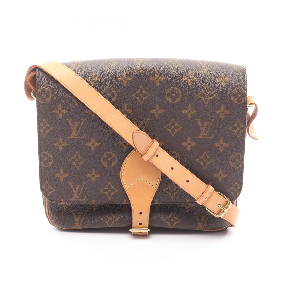 LOUIS VUITTON CARTOUCHIERE GM SHOULDER CROSSBODY BAG: LOUIS VUITTON Cartouchiere GM Shoulder crossbody Bag Brand: LOUIS VUITTON Type: Shoulder Bag Material: Monogram × PVC coated canvas × leather Color: Brown??ish colors Size: (H:9.1" x W:10.2" x D:3.0