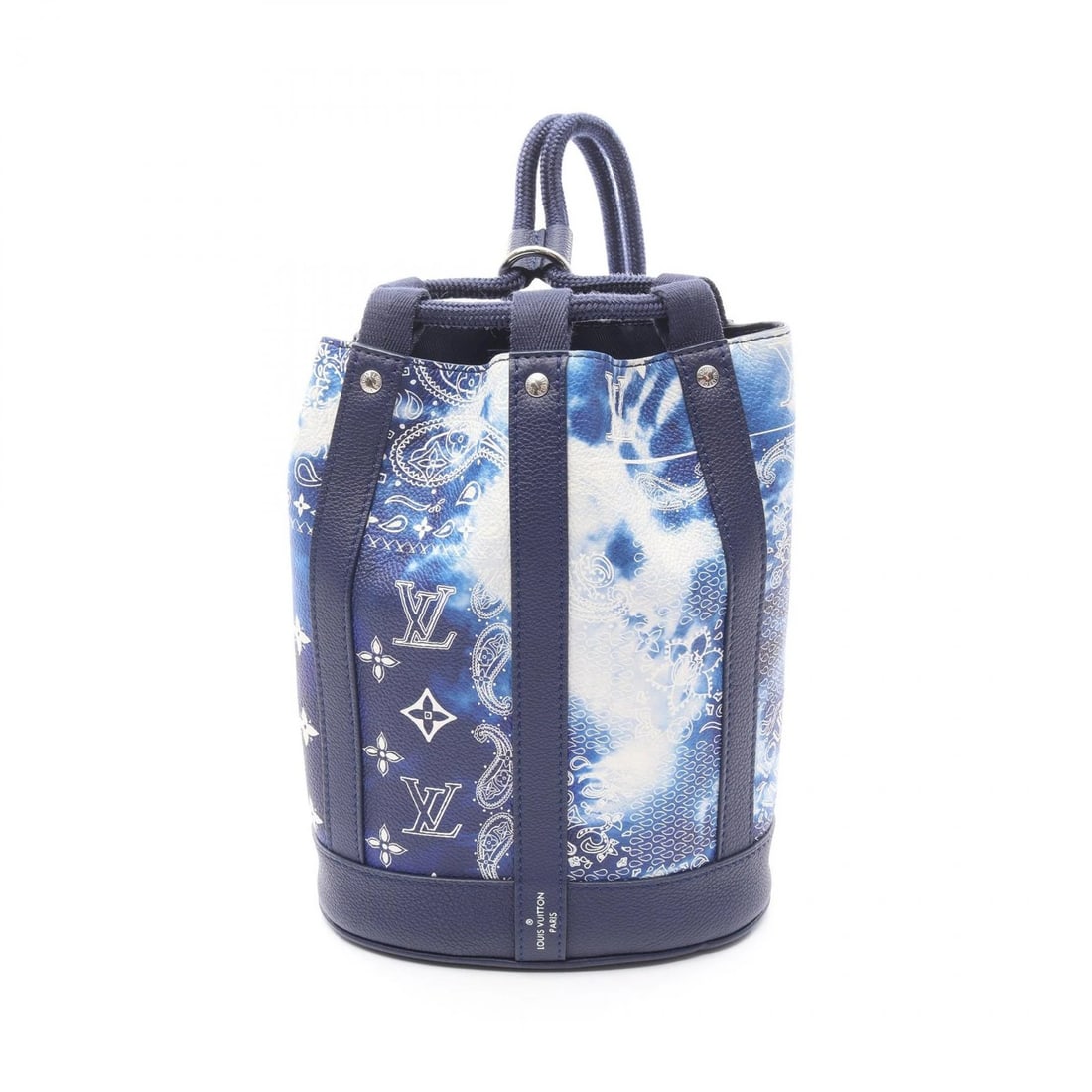 LOUIS VUITTON RANDONNEE PM SHOULDER BAG: LOUIS VUITTON Randonnee PM Shoulder Bag Brand: LOUIS VUITTON Type: Shoulder Bag Material: Monogram Bandana × leather × PVC coated canvas Color: Blue??ish colors Size: (H:9.8" x W:7.7" x D:4.3") Ac