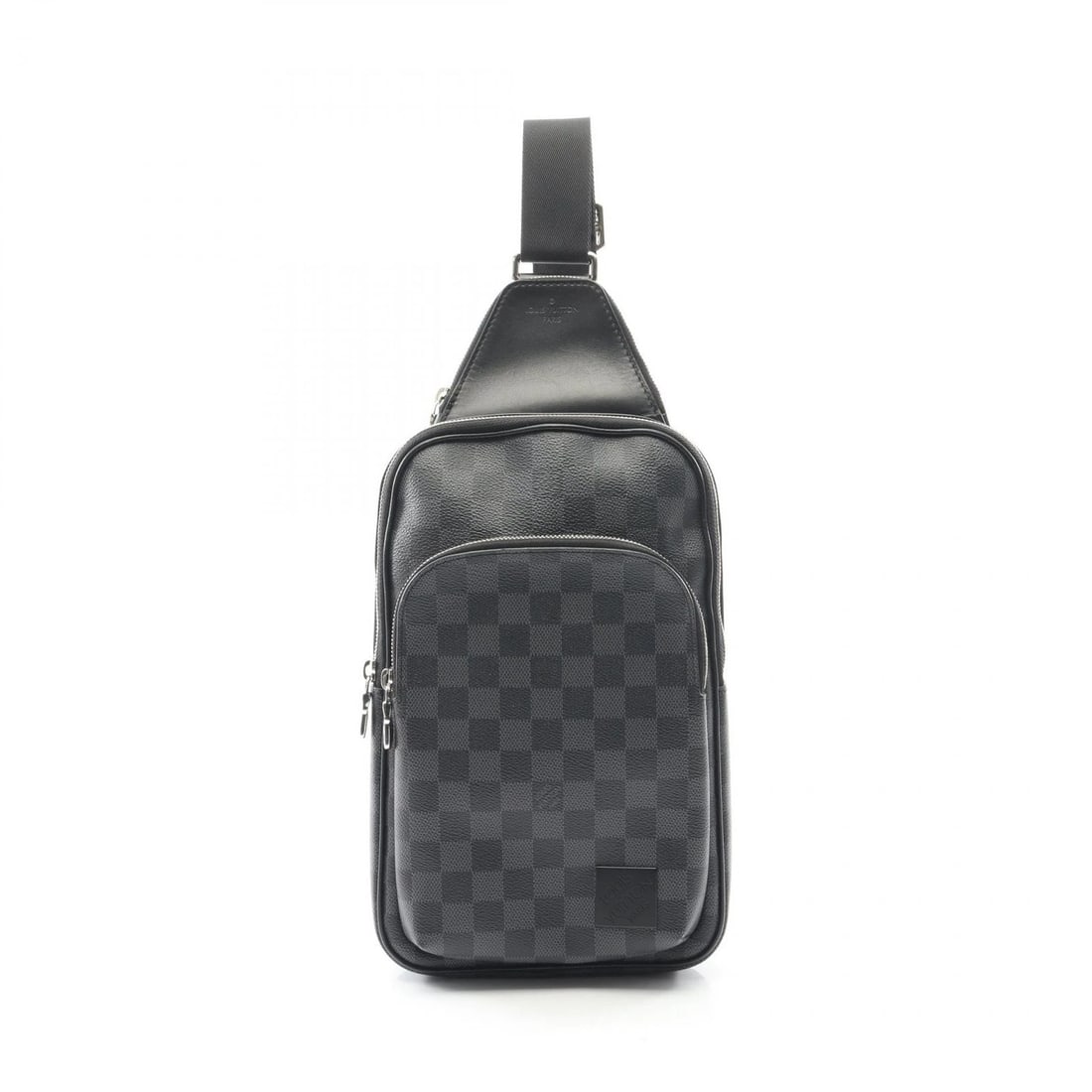 LOUIS VUITTON AVENUE SLING WAIST BAG: LOUIS VUITTON Avenue sling Waist bag Brand: LOUIS VUITTON Type: Waist bag Body bag Material: Damier graphite × PVC coated canvas × leather Color: Black??ish colors Size: (H:11.8" x W:7.5" x D:1.4")