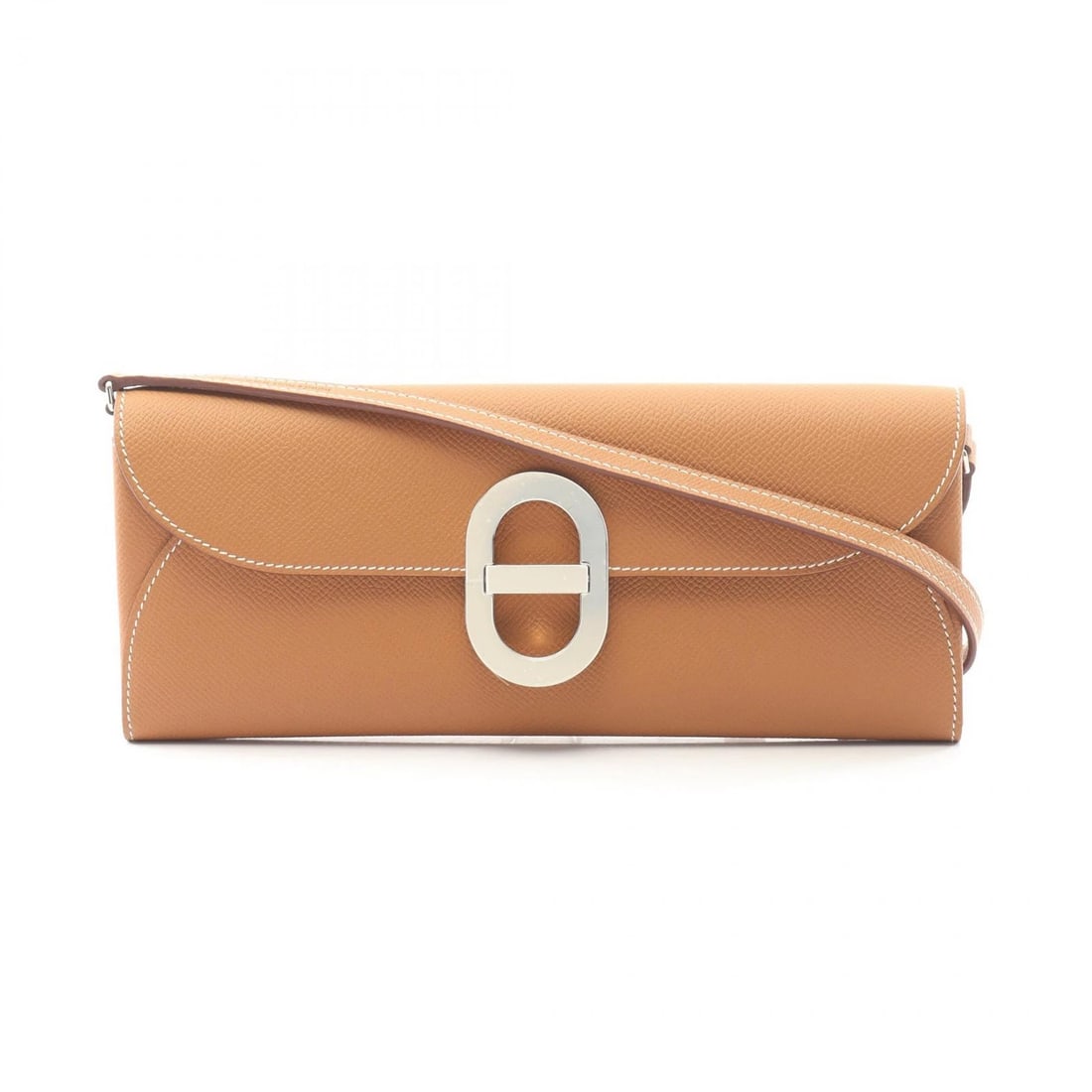 HERMES CHAINE DANCRE TO GO SHOULDER CROSSBODY BAG: HERMES Chaine dancre to go Shoulder Crossbody Bag Brand: HERMES Type: Shoulder Bag Material: Epsom × leather × Epsom Color: Gold / Brown??ish colors Size: (H:3.9" x W:9.4" x D:0.8") Accessories: N