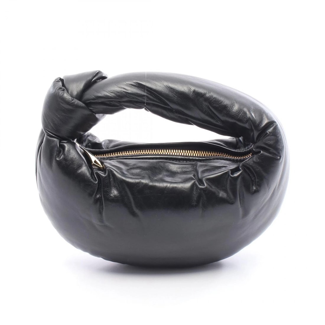 BOTTEGA VENETA MINI JODIE HANDBAG: BOTTEGA VENETA Mini Jodie Handbag Brand: BOTTEGA VENETA Type: Handbag Material: leather Color: Black??ish colors Size: (H:5.5" x W:9.8" x D:1.2") Accessories: None Accessories Notice: When