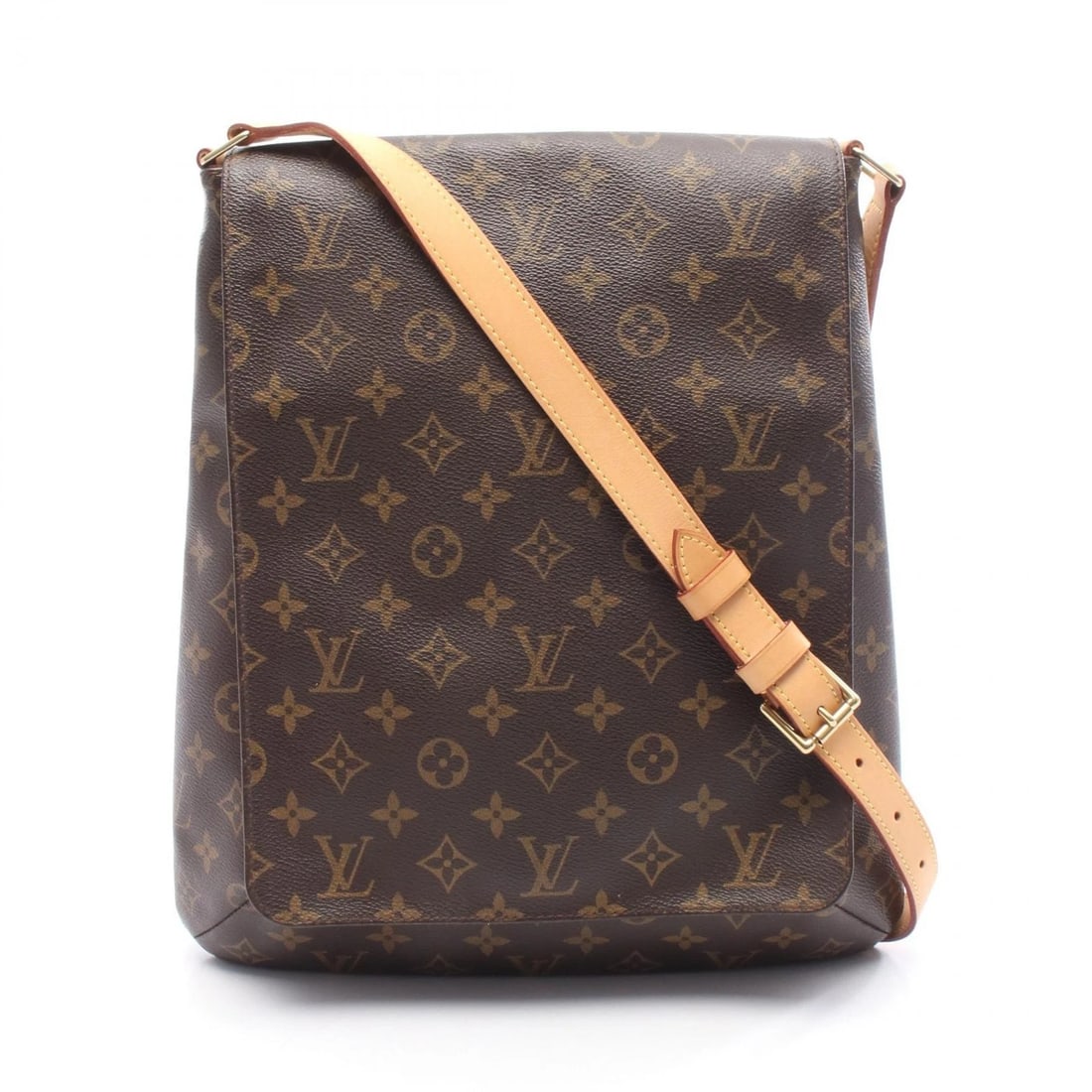 LOUIS VUITTON MUSETTE SHOULDER BAG: LOUIS VUITTON Musette Shoulder Bag Brand: LOUIS VUITTON Type: Shoulder Bag Material: Monogram × PVC coated canvas × leather Color: Brown??ish colors Size: (H:13.8" x W:12.2" x D:3.5") Accessories: