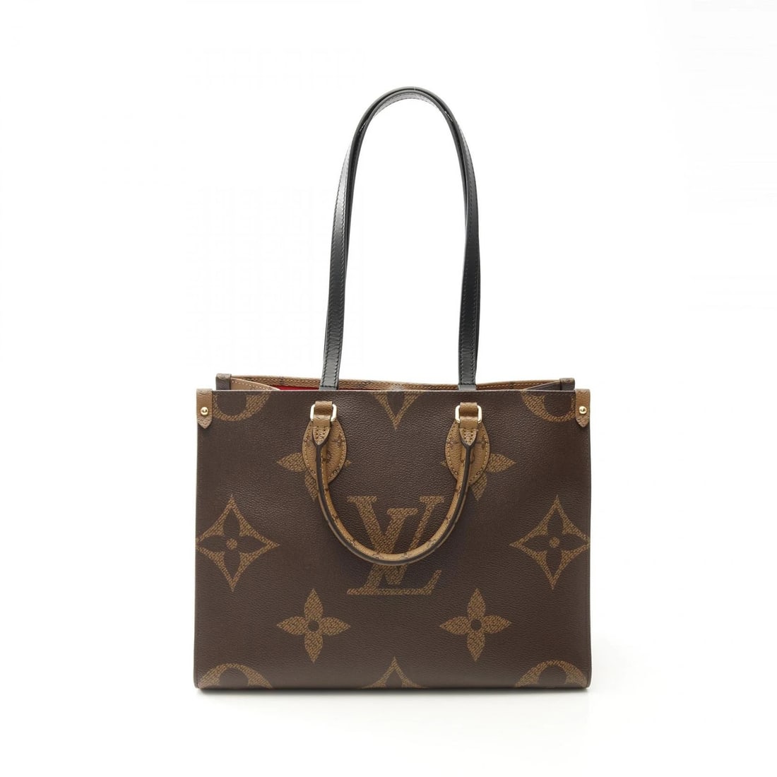 LOUIS VUITTON ON THE GO MM TOTE BAG: LOUIS VUITTON On the Go MM Tote Bag Brand: LOUIS VUITTON Type: Tote Bag Material: Monogram / Giant Reverse × PVC coated canvas × leather Color: Beige / Brown??ish colors × Beige??ish colors Size: (