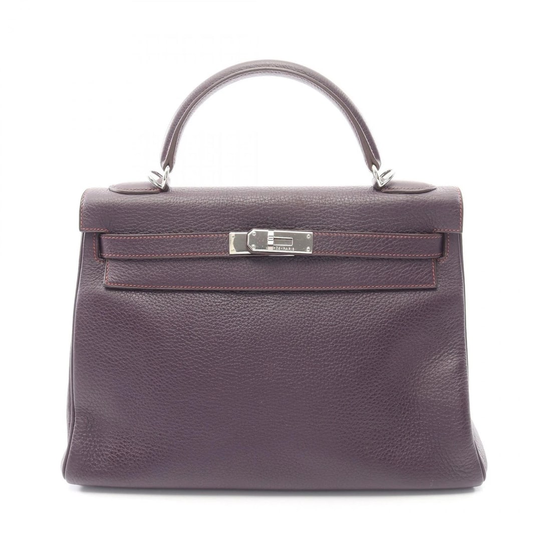 HERMES KELLY 32 HANDBAG CLEMENCE LEATHER PURPLE: HERMES Kelly 32 Handbag Clemence leather Purple Brand: HERMES Type: Handbag Material: Taurillon Clemence × leather Color: Purple??ish colors Size: (H:9.1" x W:12.6" x D:4.7") Accessories: None