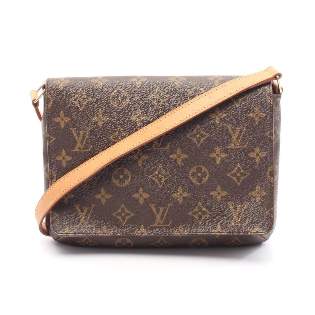 LOUIS VUITTON MUSETTE TANGO SHORT STRAP SHOULDER BAG: LOUIS VUITTON Musette Tango Short Strap Shoulder Bag Brand: LOUIS VUITTON Type: Shoulder Bag Material: Monogram × PVC coated canvas × leather Color: Brown??ish colors Size: (H:7.9" x W:9.8" x D:2.4"