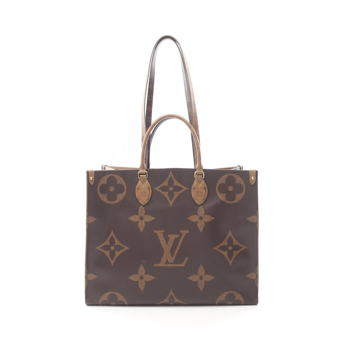 LOUIS VUITTON ON-THE-GO GM TOTE SHOULDER BAG: LOUIS VUITTON On-the-go GM Tote shoulder Bag Brand: LOUIS VUITTON Type: Tote Bag Material: Monogram / Giant × PVC coated canvas Color: Beige / Brown??ish colors × Beige??ish colors Size: (H:12.6" x 