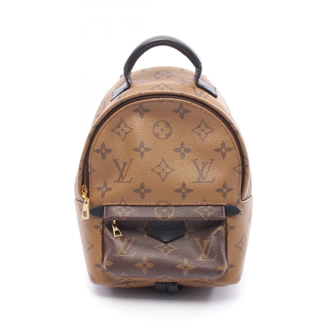 LOUIS VUITTON PALM SPRINGS MINI BACKPACK BAG: LOUIS VUITTON Palm Springs Mini Backpack Bag Brand: LOUIS VUITTON Type: Rucksack Backpack Material: Monogram Reverse × PVC coated canvas × leather Color: Brown??ish colors × Black??ish colors Size: