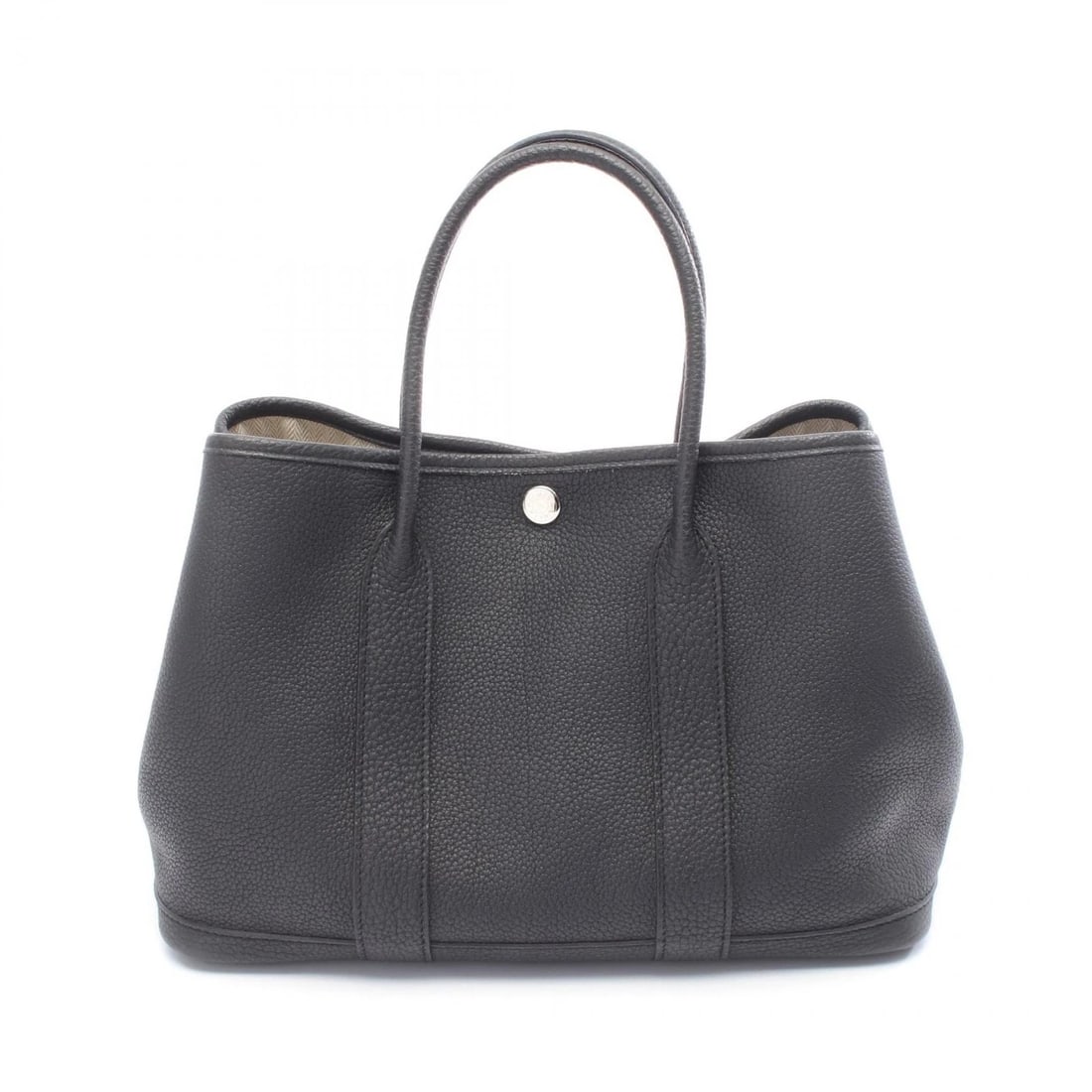 HERMES GARDEN PARTY TPM HAND TOTE BAG: HERMES Garden party TPM Hand Tote Bag Brand: HERMES Type: Tote Bag Material: Negonda leather × leather × Negonda leather Color: Black??ish colors Size: (H:8.3" x W:11.8" x D:5.5") Accessories: Non