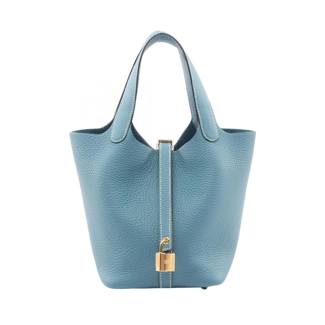 HERMES PICOTIN LOCK PM TOTE HANDBAG K TAURILLON C: HERMES Picotin Lock PM tote handbag K Taurillon C Brand: HERMES Type: Handbag Material: Taurillon Clemence × leather × Taurillon Clemence Color: New Blue Jeans / Blue??ish colors Size: (H:7.3" x W:7